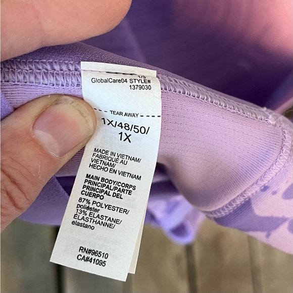 Under Armour Continuum Mid Printed Sports Bra In Purple Sz 1X/48/50/1X - Picture 5 of 12